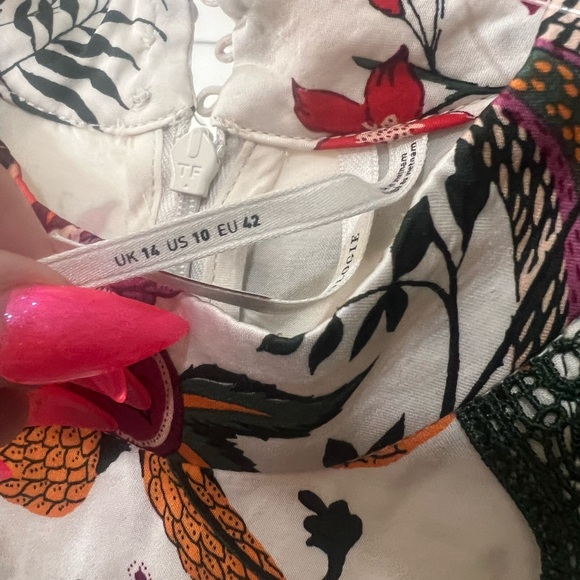 Anthropologie Lace-Trim A-Line Dress, Sz 10 Fits Like a size 8 - Picture 10 of 10